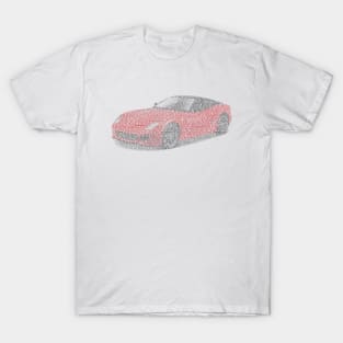 Ferrari 599 GTO typographic art T-Shirt